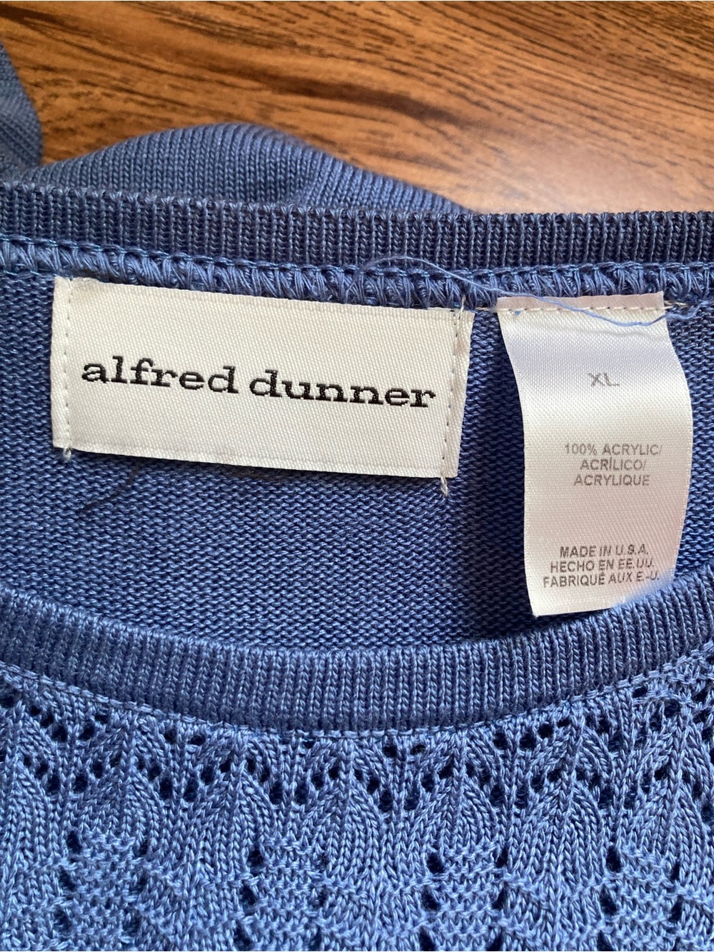 Alfred Dunner Steel Blue SS Top XL - Picture 3 of 6